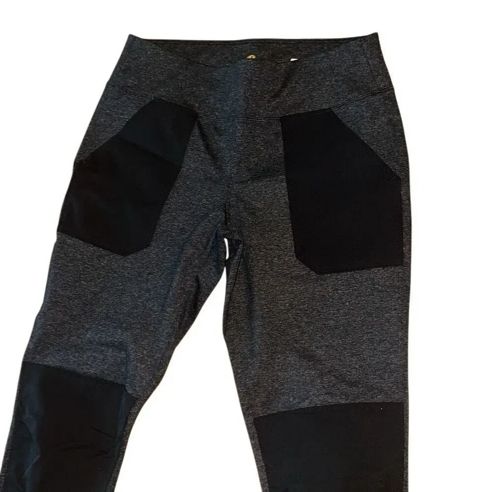Carhartt FORCE FITTED lightweight UTILITY LEGGING women sz MED 8 gray/ black
